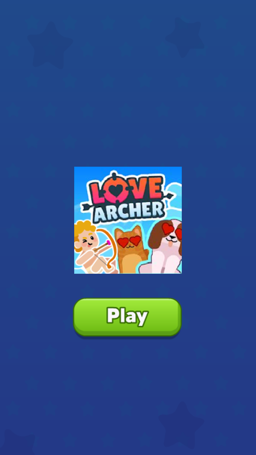 Love Archer Game Welcome Screen Screenshot.