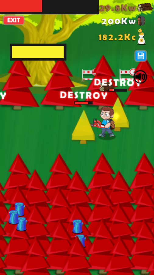 Lumberjack Master Game Final Tree Screenshot.