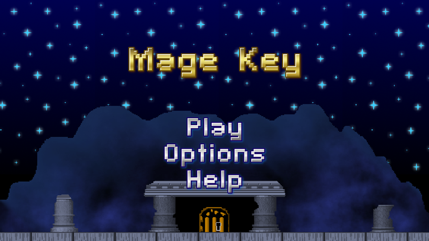 Mage Key Game Welcome Screen Screenshot.