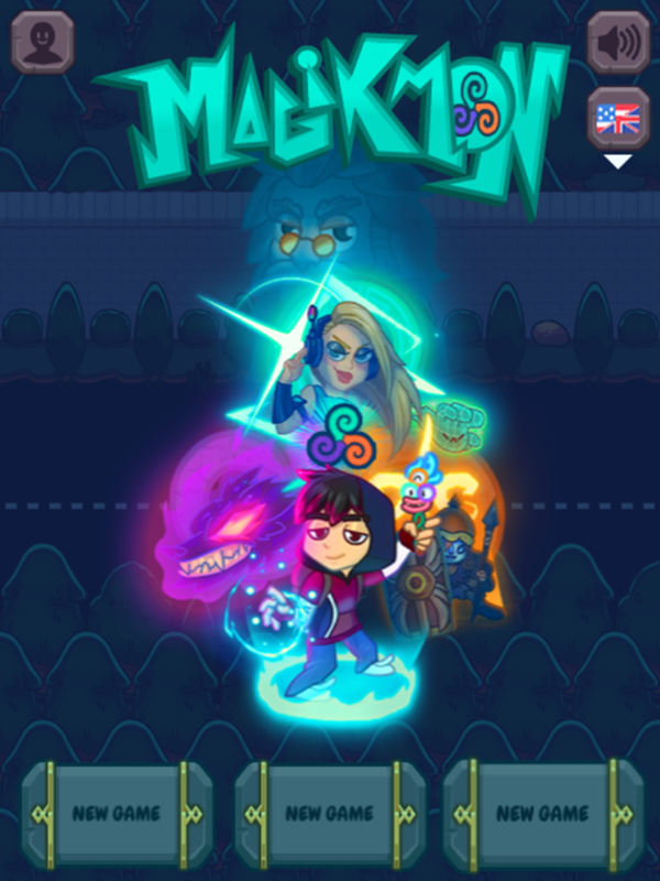 Magikmon Game Welcome Screen Screenshot.