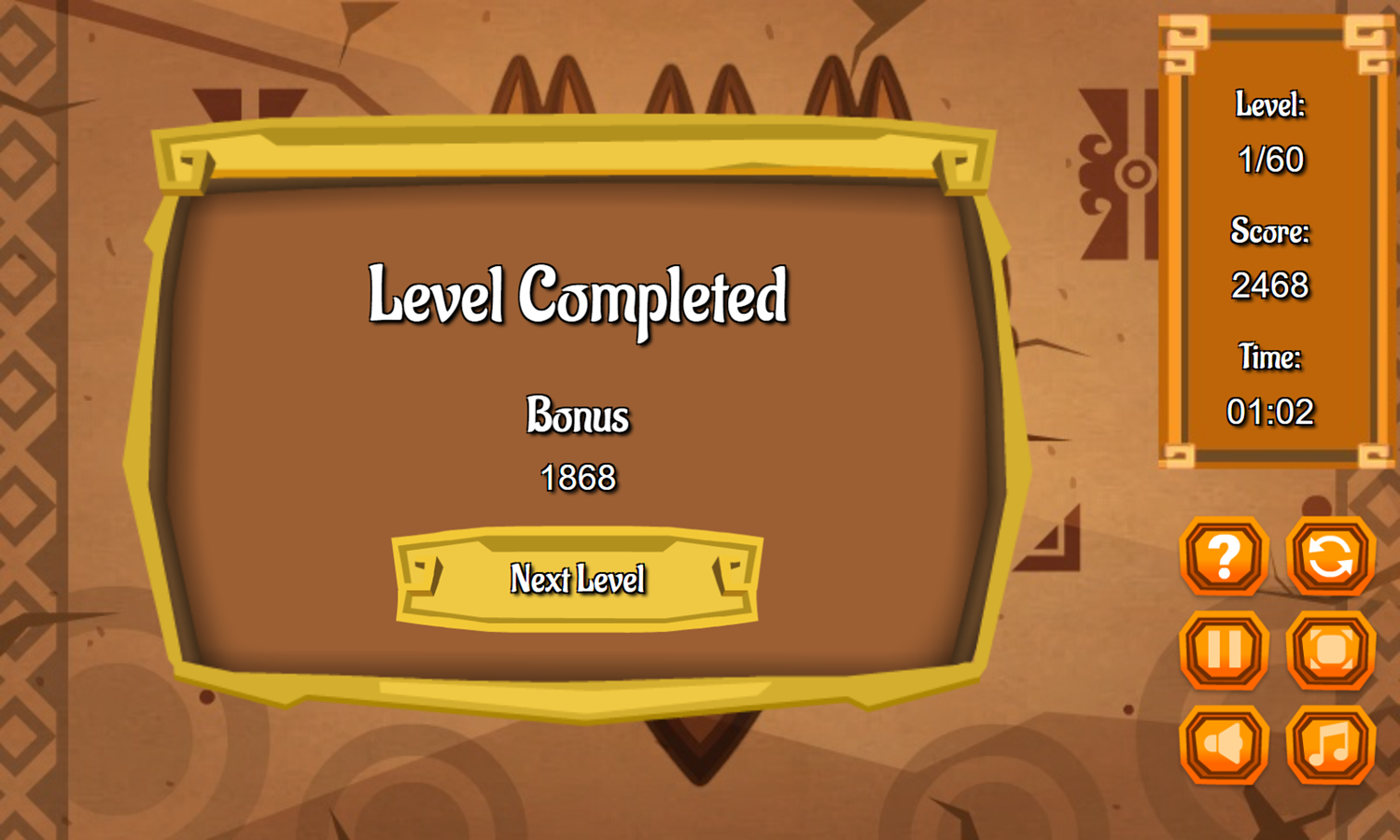 Mah-Domino Game Level Completed Screenshot.