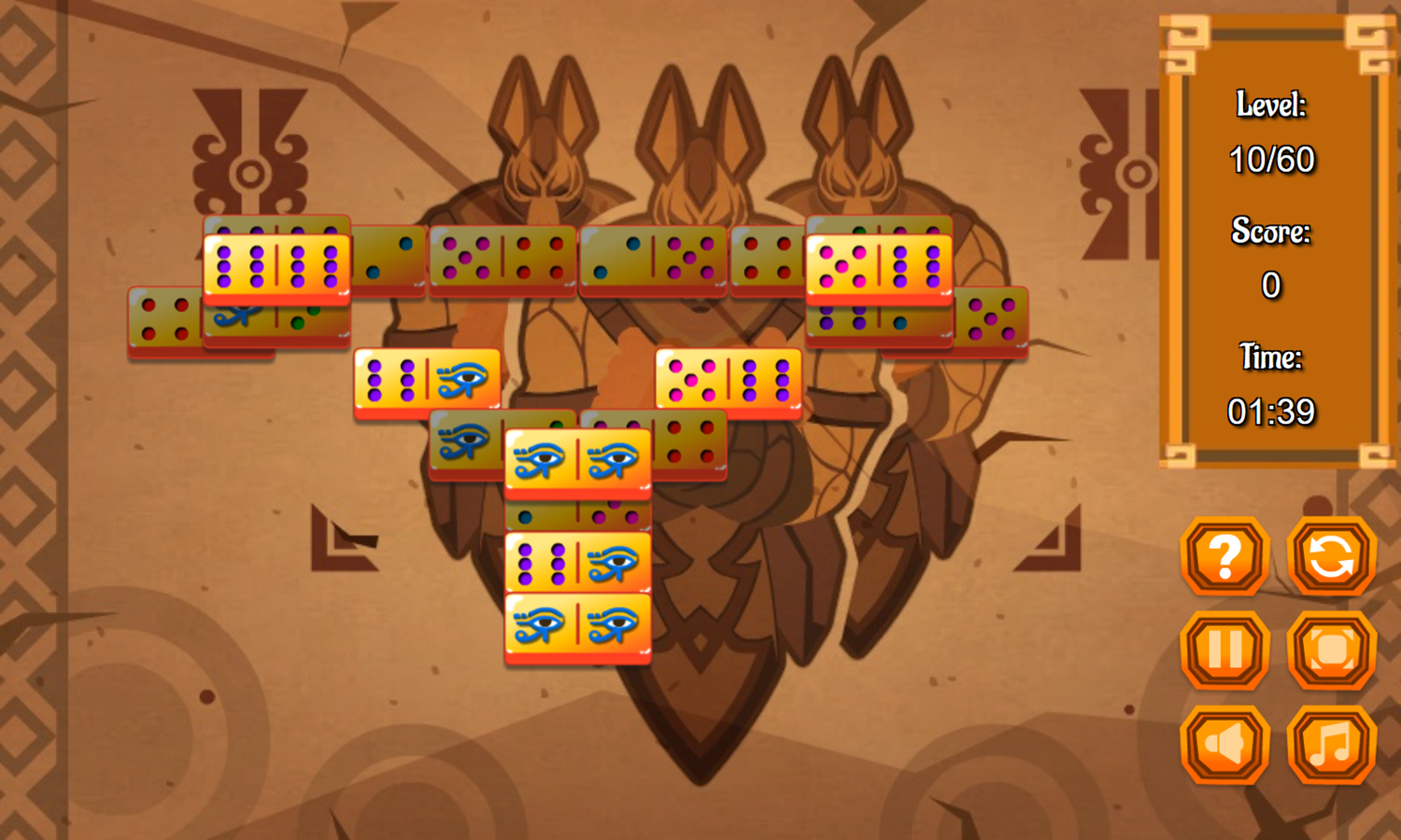 Mah-Domino Game Level Progress Screenshot.