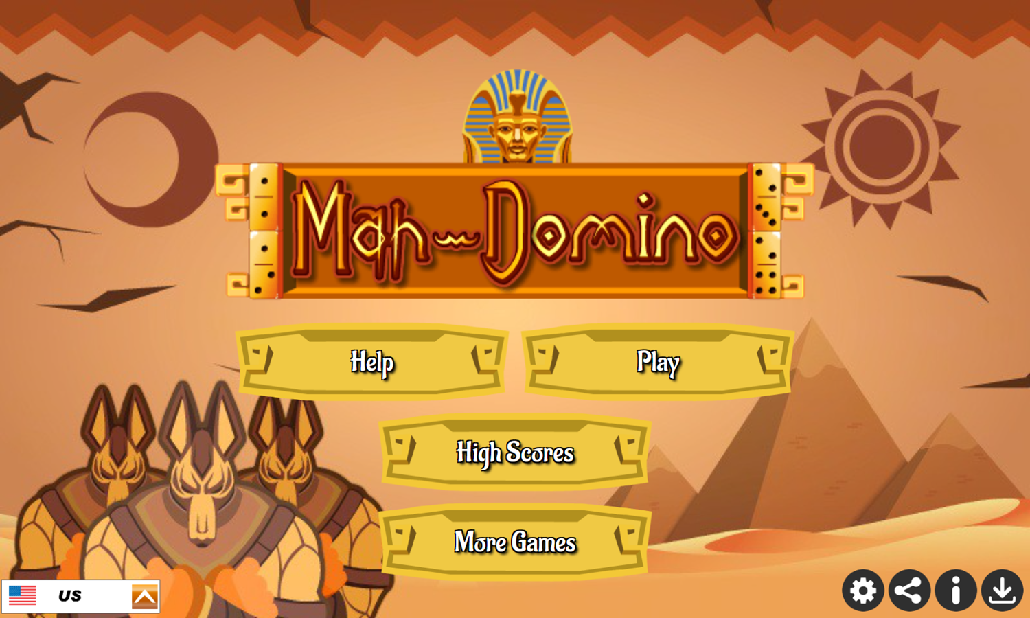 Mah-Domino Game Welcome Screen Screenshot.