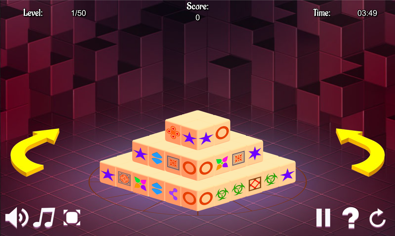 Mahjong 3D Time Game Screenshot.