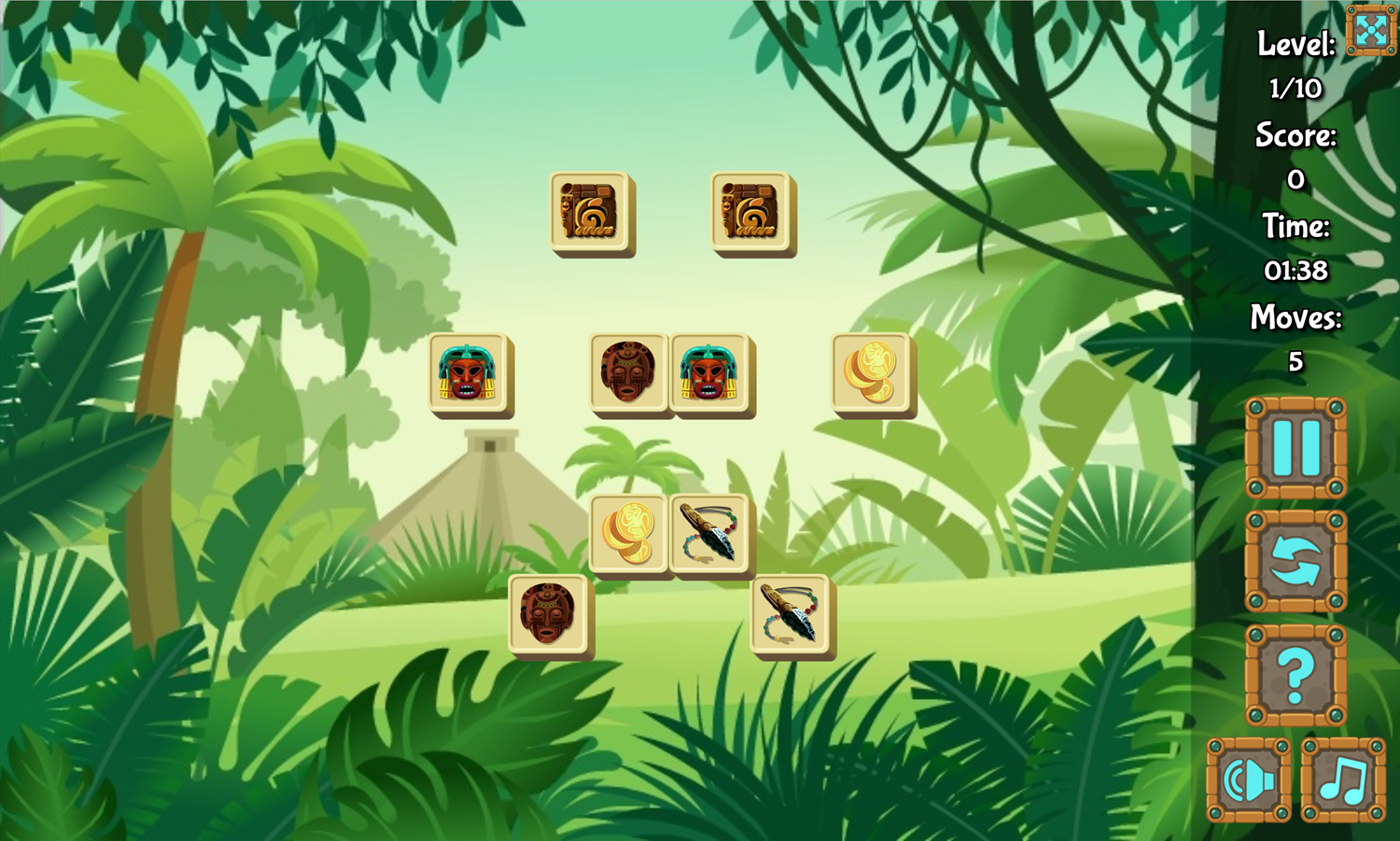 Mahjong Blocks Maya Game Screenshot.