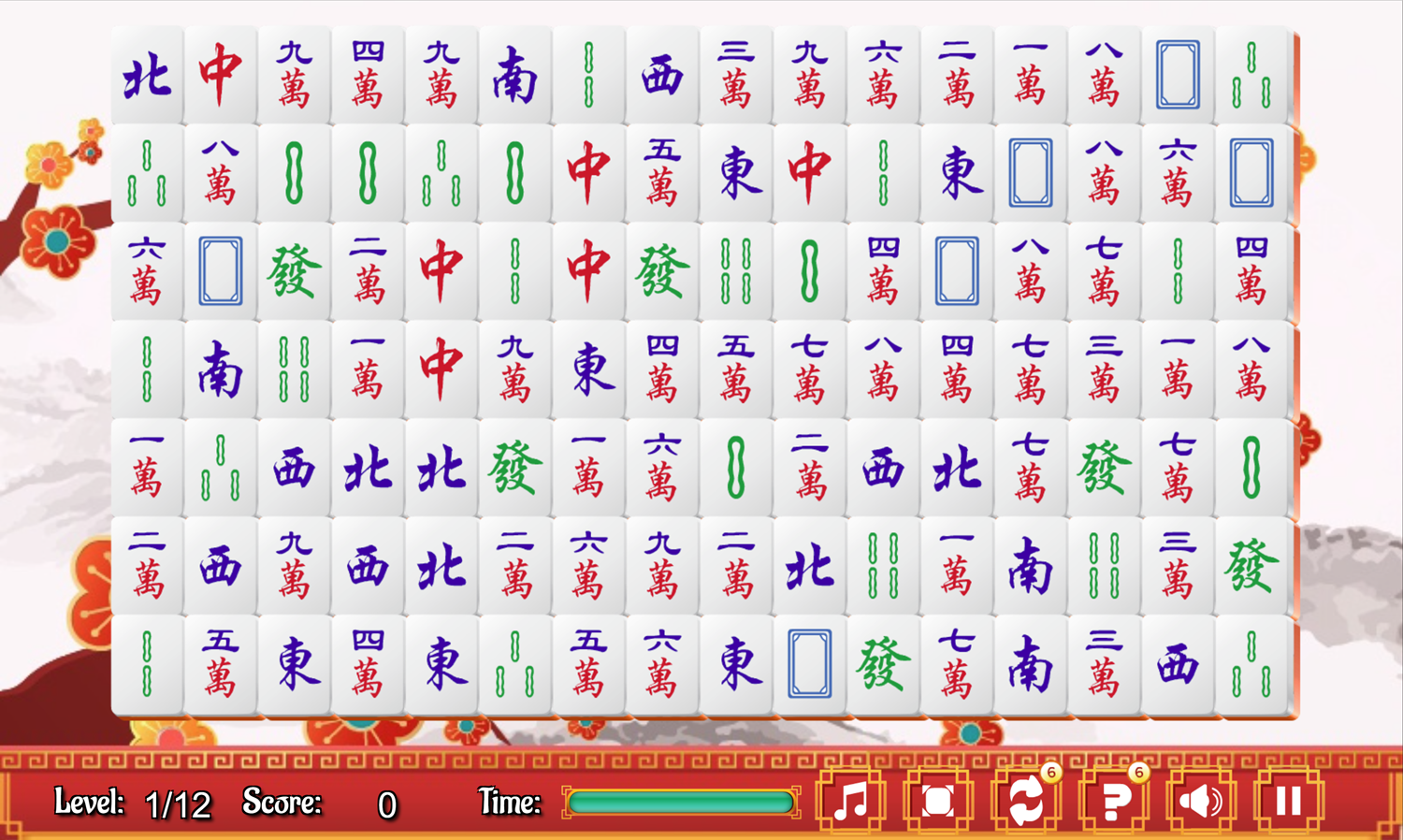 Mahjong Chain Game Screenshot.