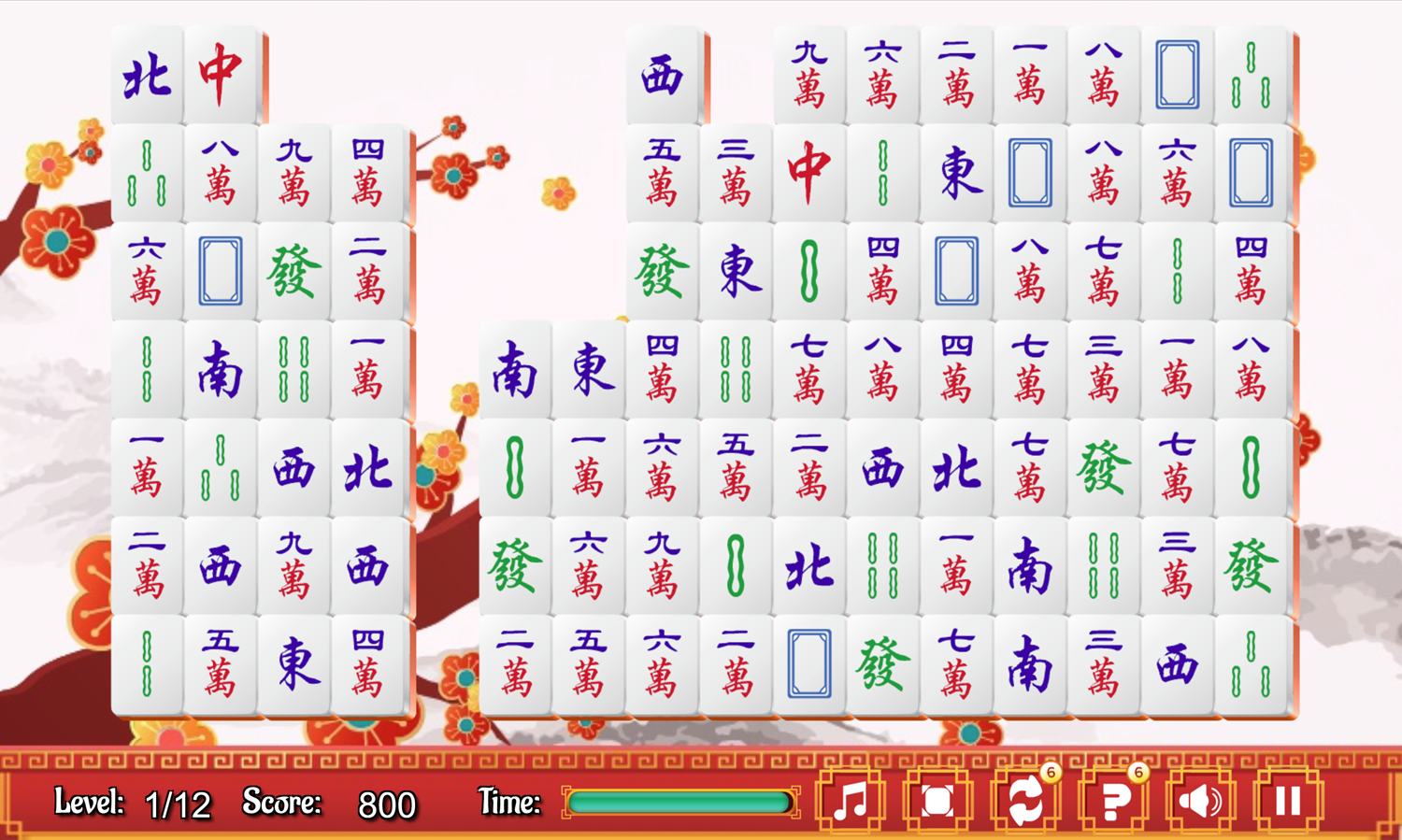 Mahjong Chain Gameplay Screenshot.