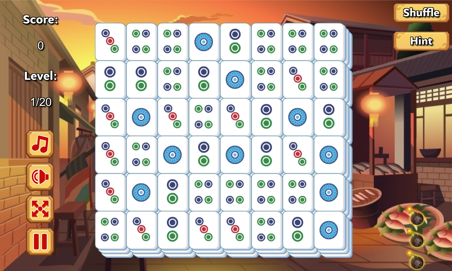 Mahjong Collapse Game Screenshot.