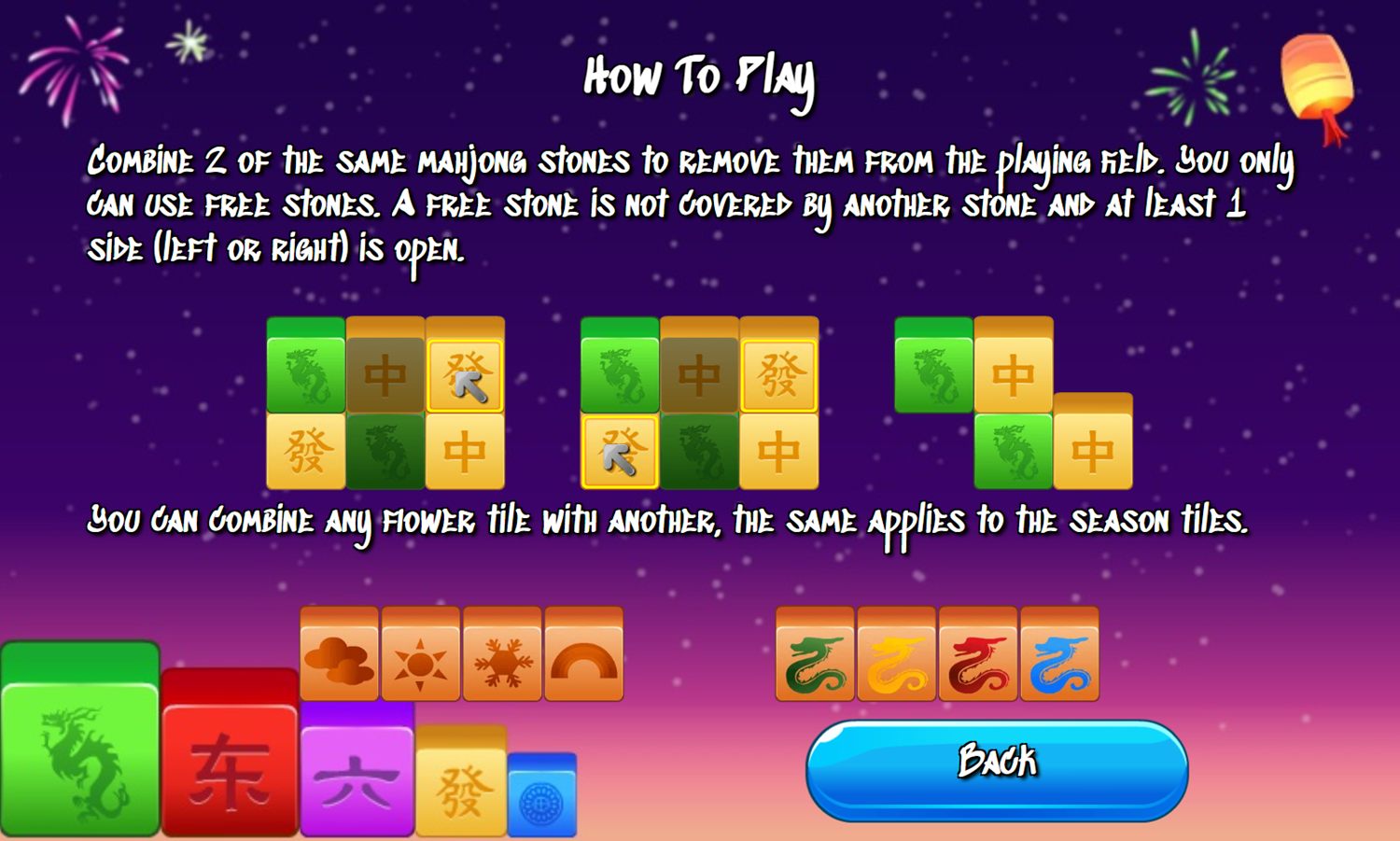 Mahjong Colors Game How To Play Screenshot.