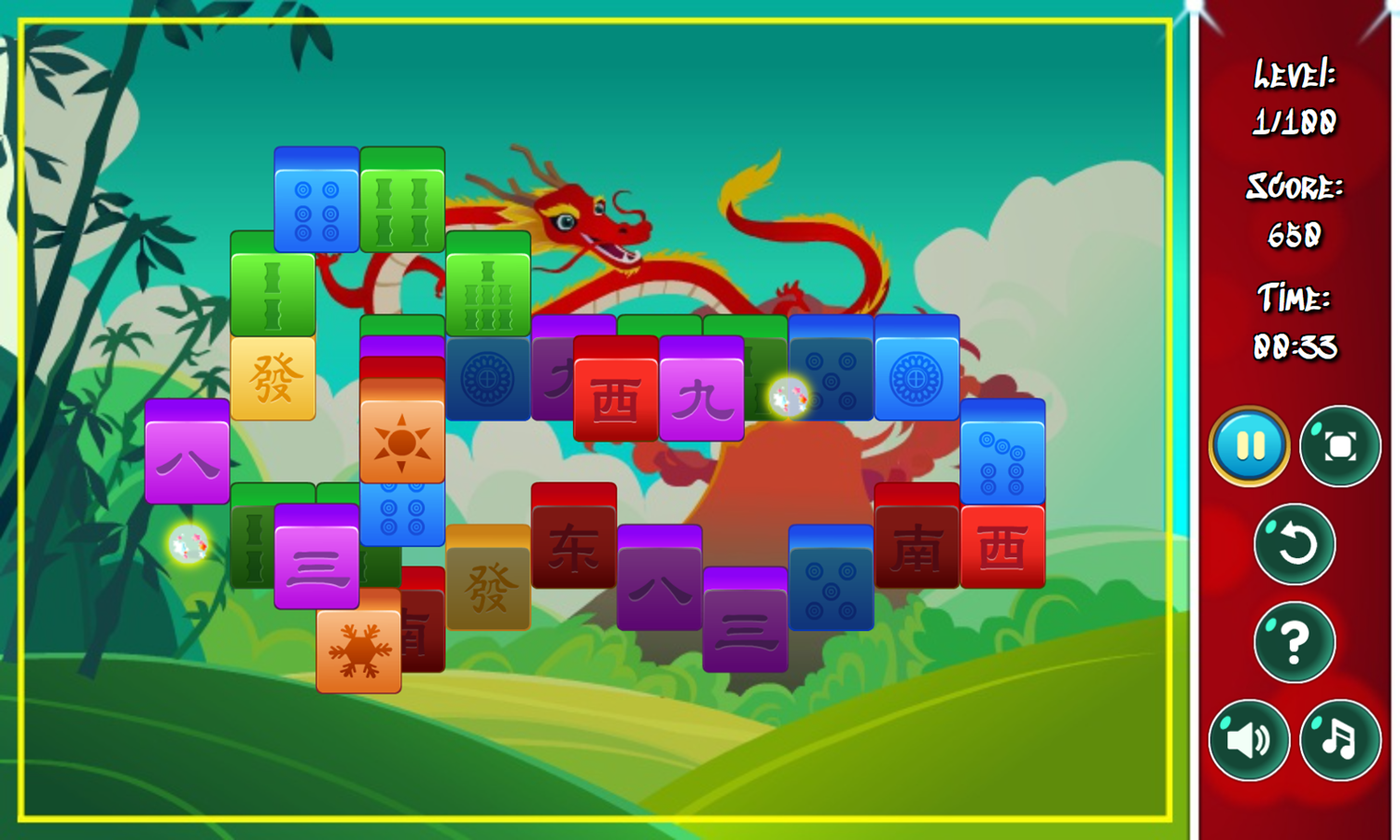 Mahjong Colors Game Level Play Screenshot.