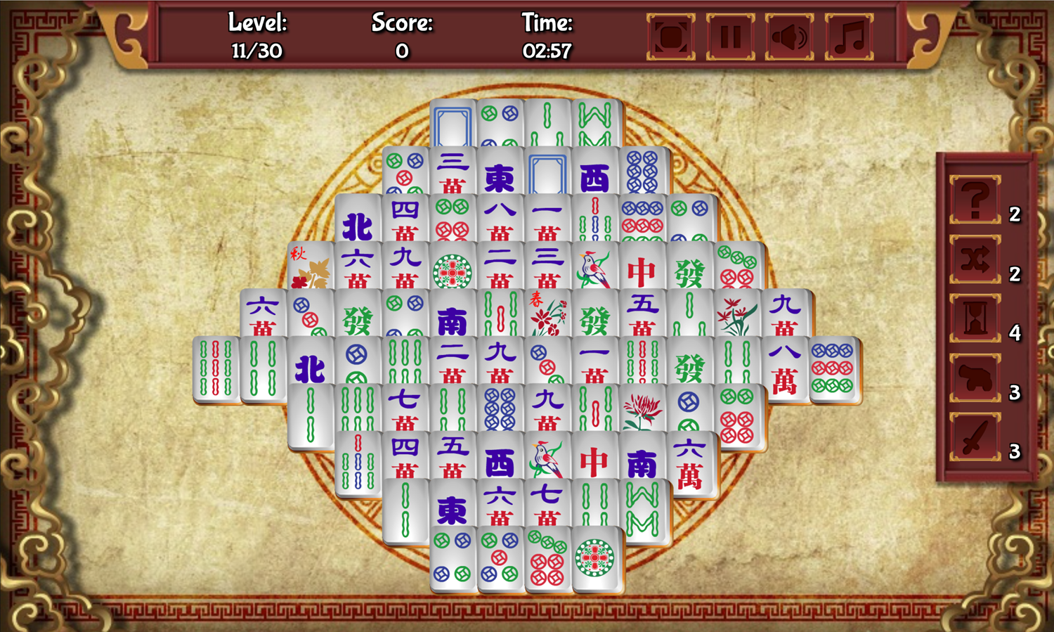 Mahjong Connect 2 Game Screenshot.