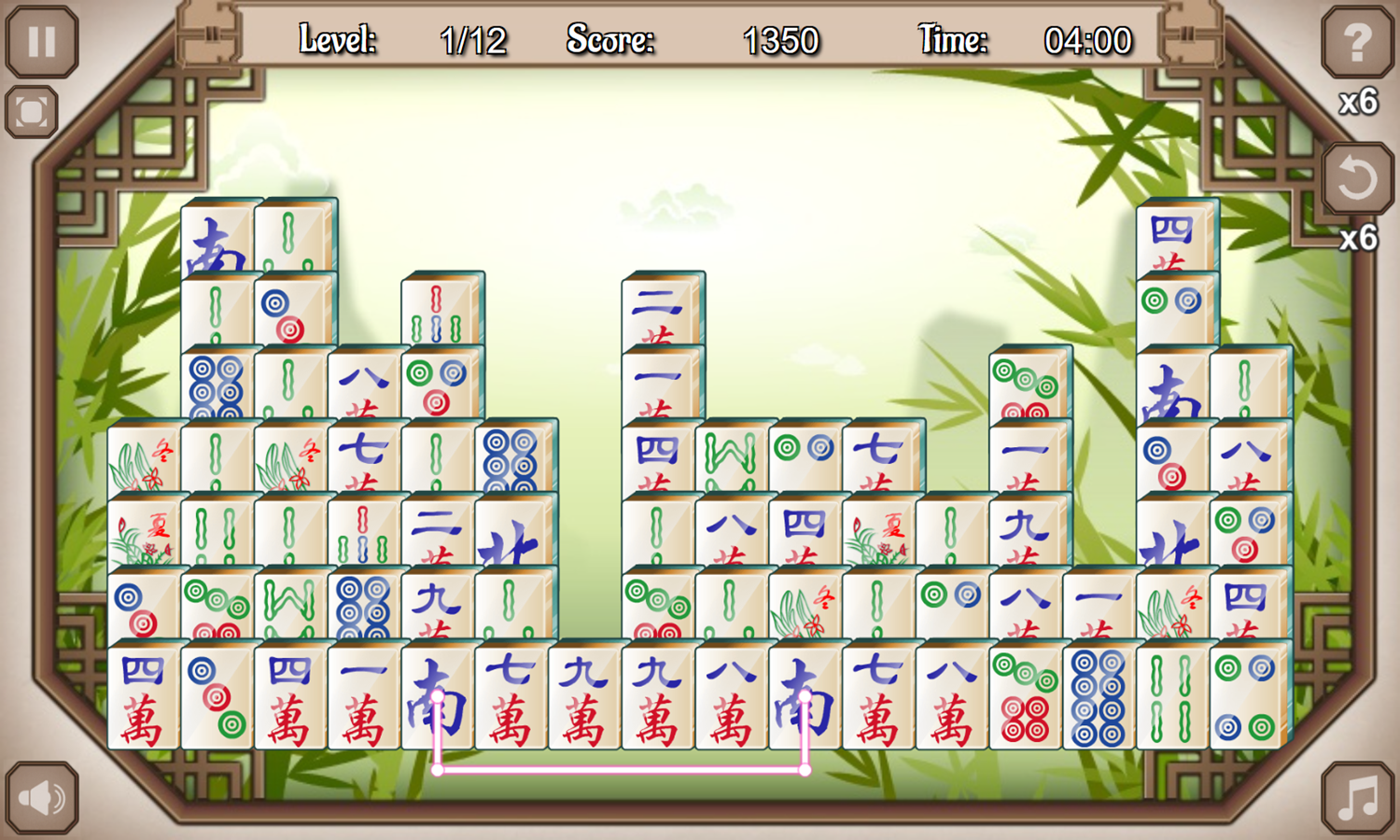 Mahjong Connect Game Play Screenshot.