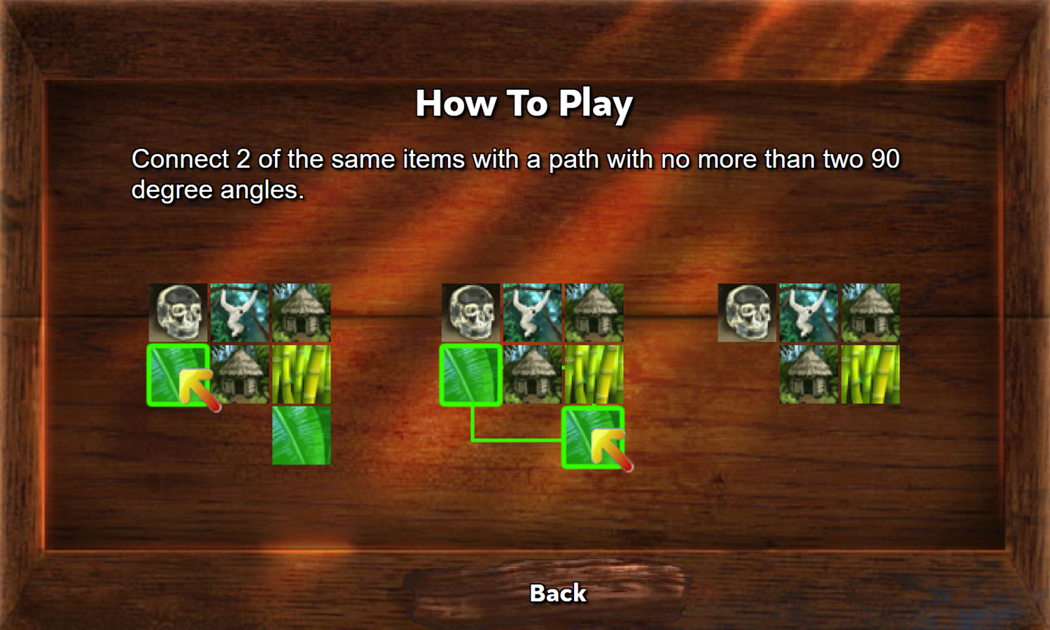 Mahjong Connect Jungle Game How To Play Screenshot.