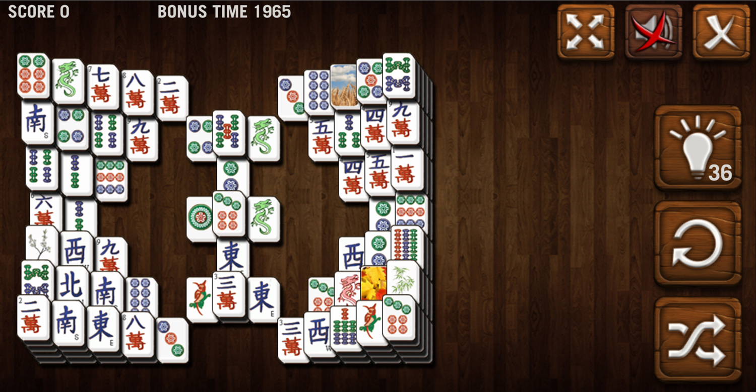 Mahjong Deluxe Game Arena Level Screenshot.