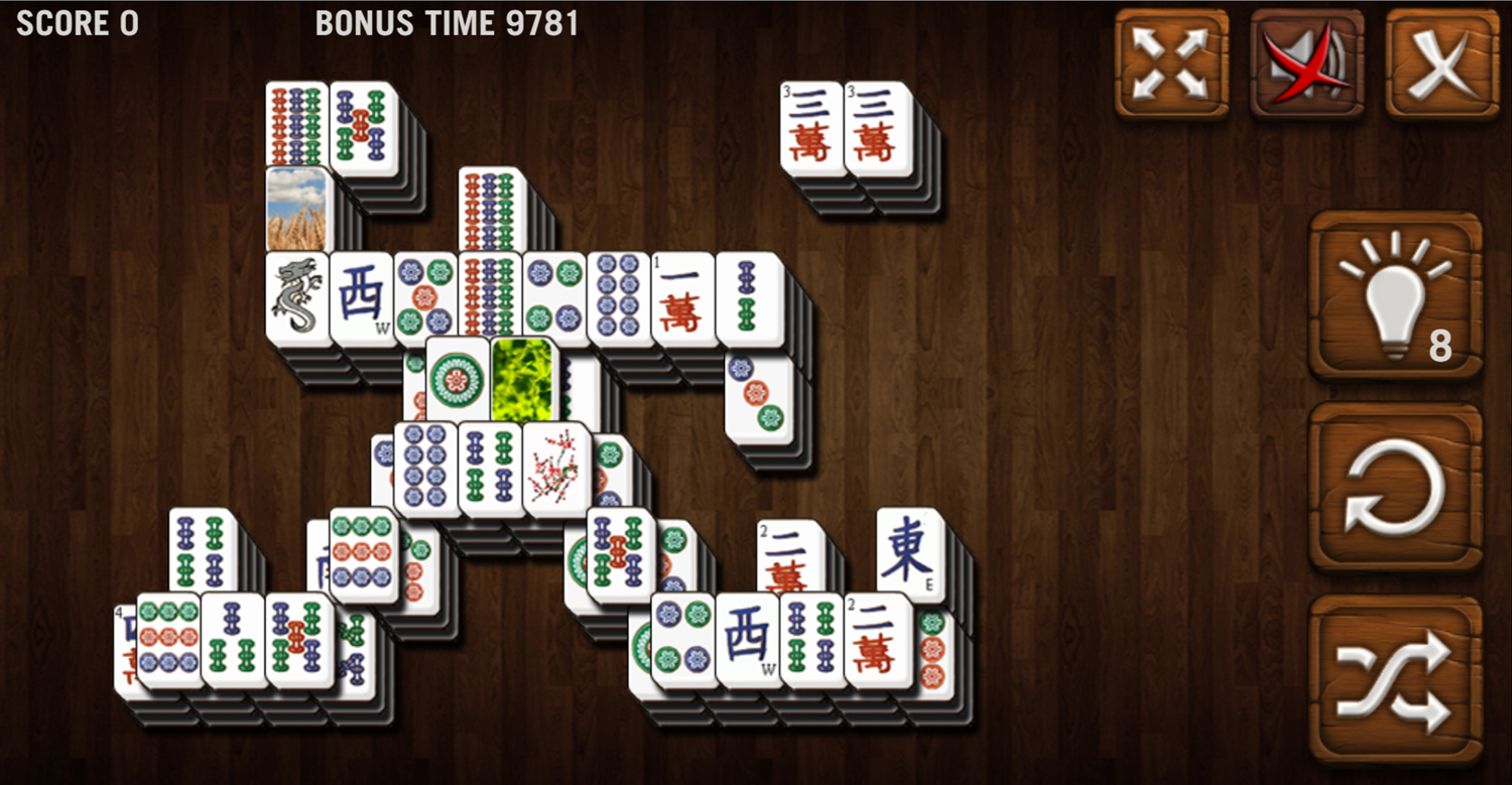 Mahjong Deluxe Game Colossus Level Screenshot.