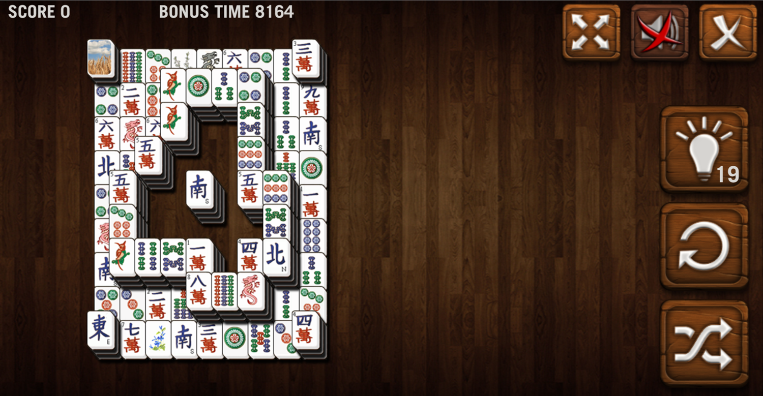 Mahjong Deluxe Game Four Level Screenshot.