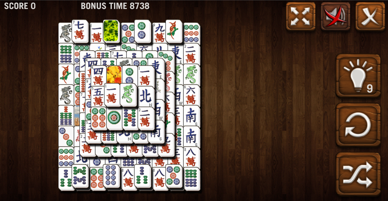 Mahjong Deluxe Game Great Pyramid Level Screenshot.