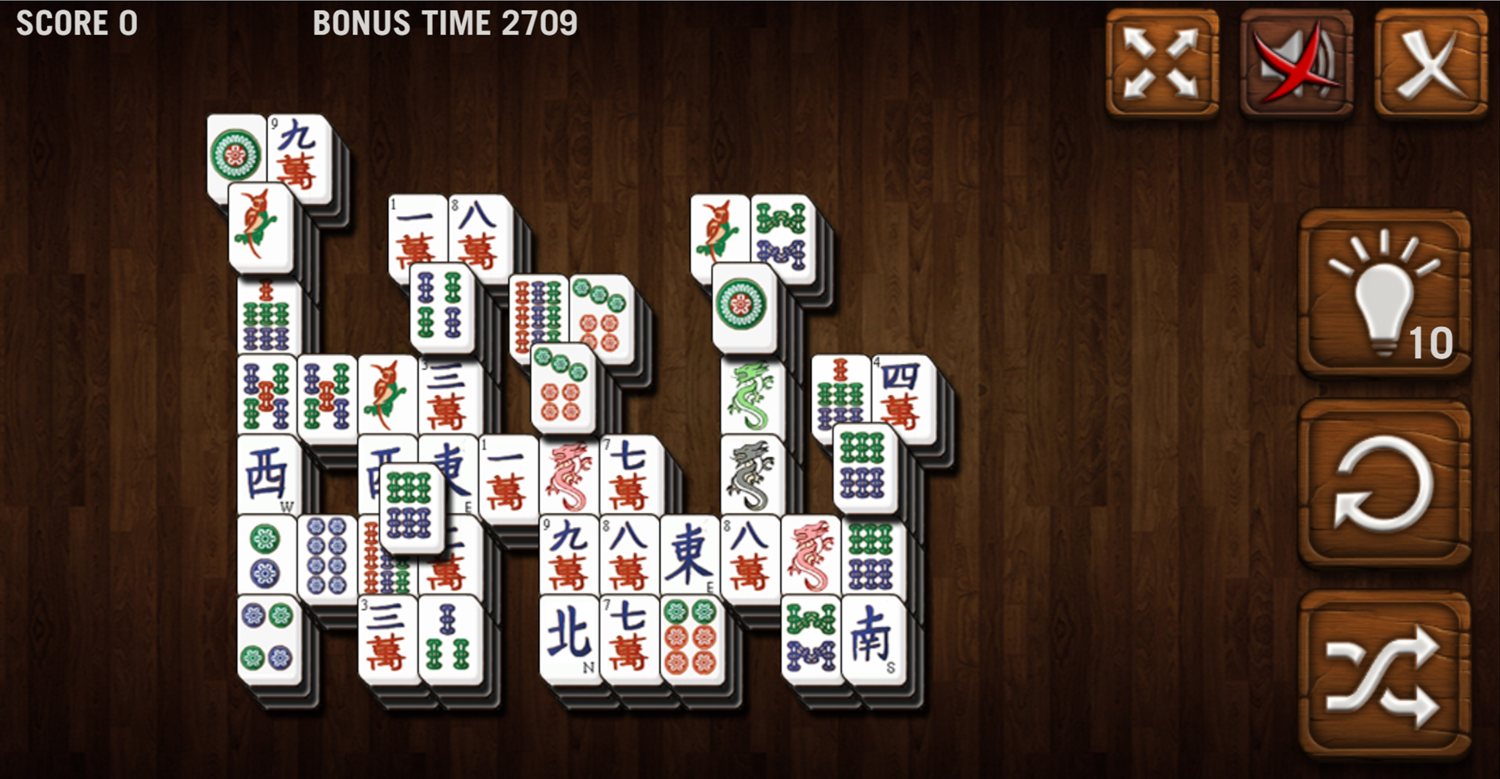 Mahjong Deluxe Game Hanging Gardens Level Screenshot.
