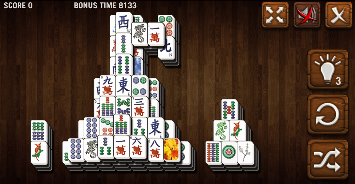 Mahjong Deluxe Game Lighthouse Level Screenshot.