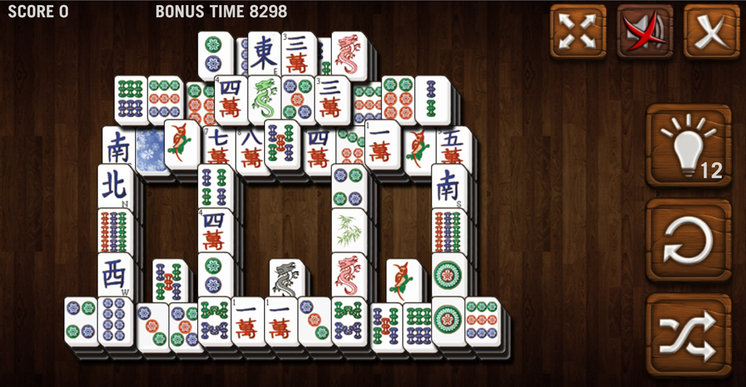 Mahjong Deluxe Game Mausoleum Level Screenshot.