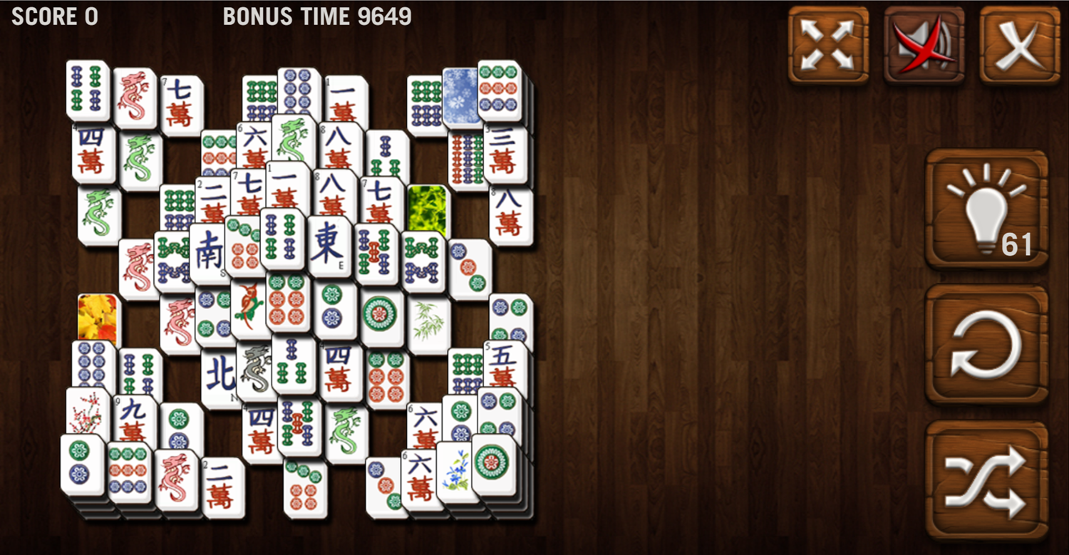 Mahjong Deluxe Game Monument Level Screenshot.