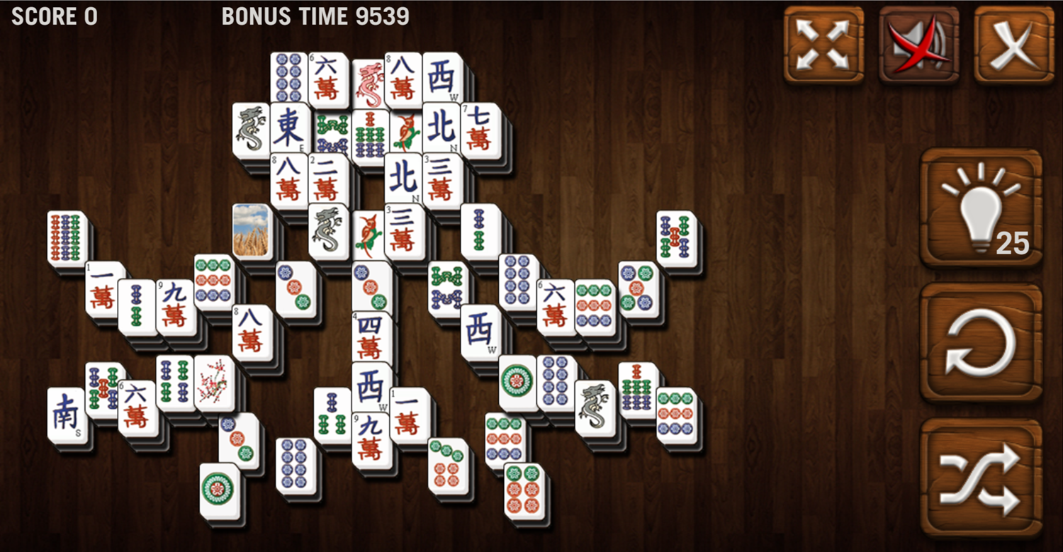 Mahjong Deluxe Game Octopus Level Screenshot.