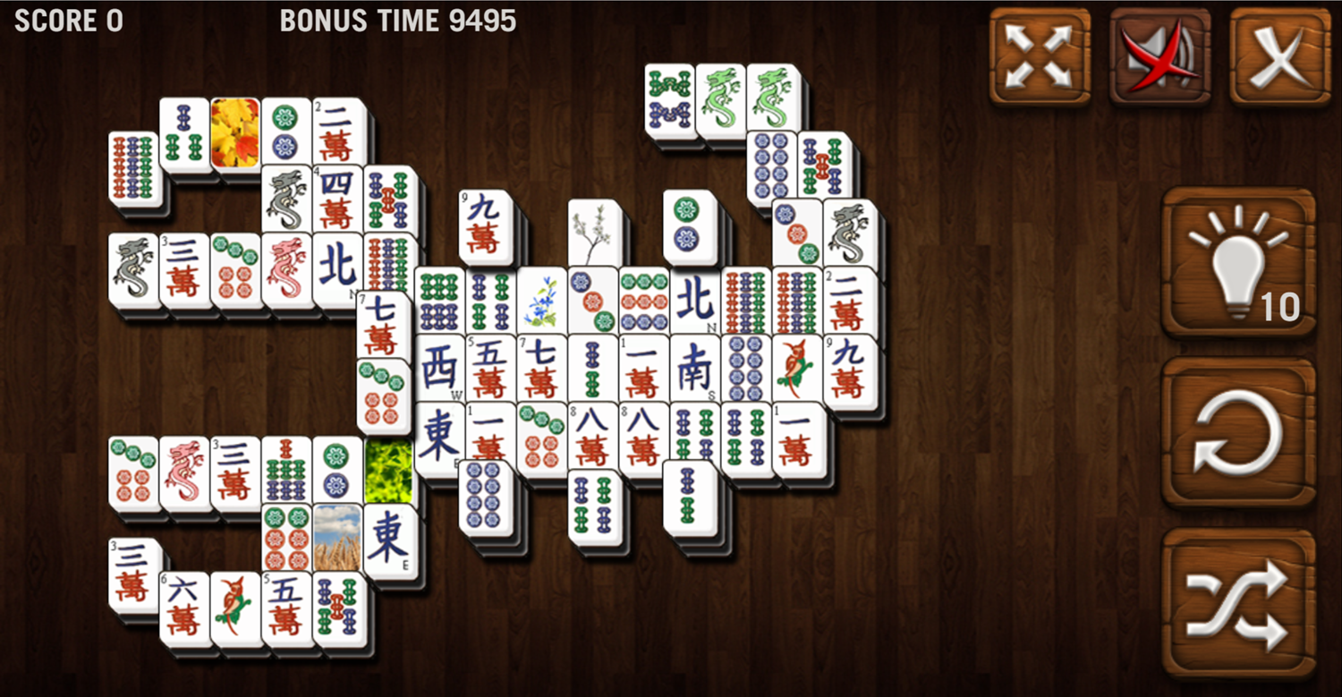 Mahjong Deluxe Game Scorpion Level Screenshot.