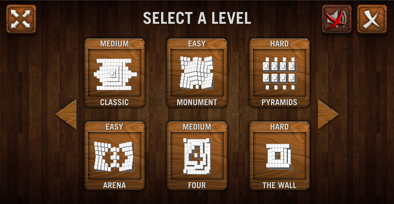 Mahjong Deluxe Select a Level Screenshot.
