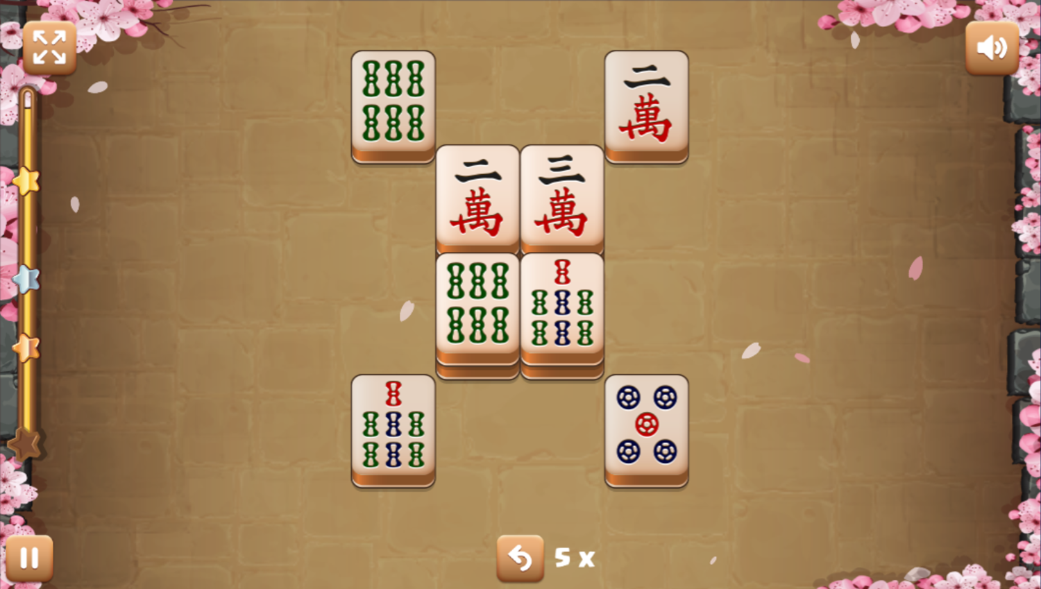 Mahjong Flowers Game Level Start Screenshot.