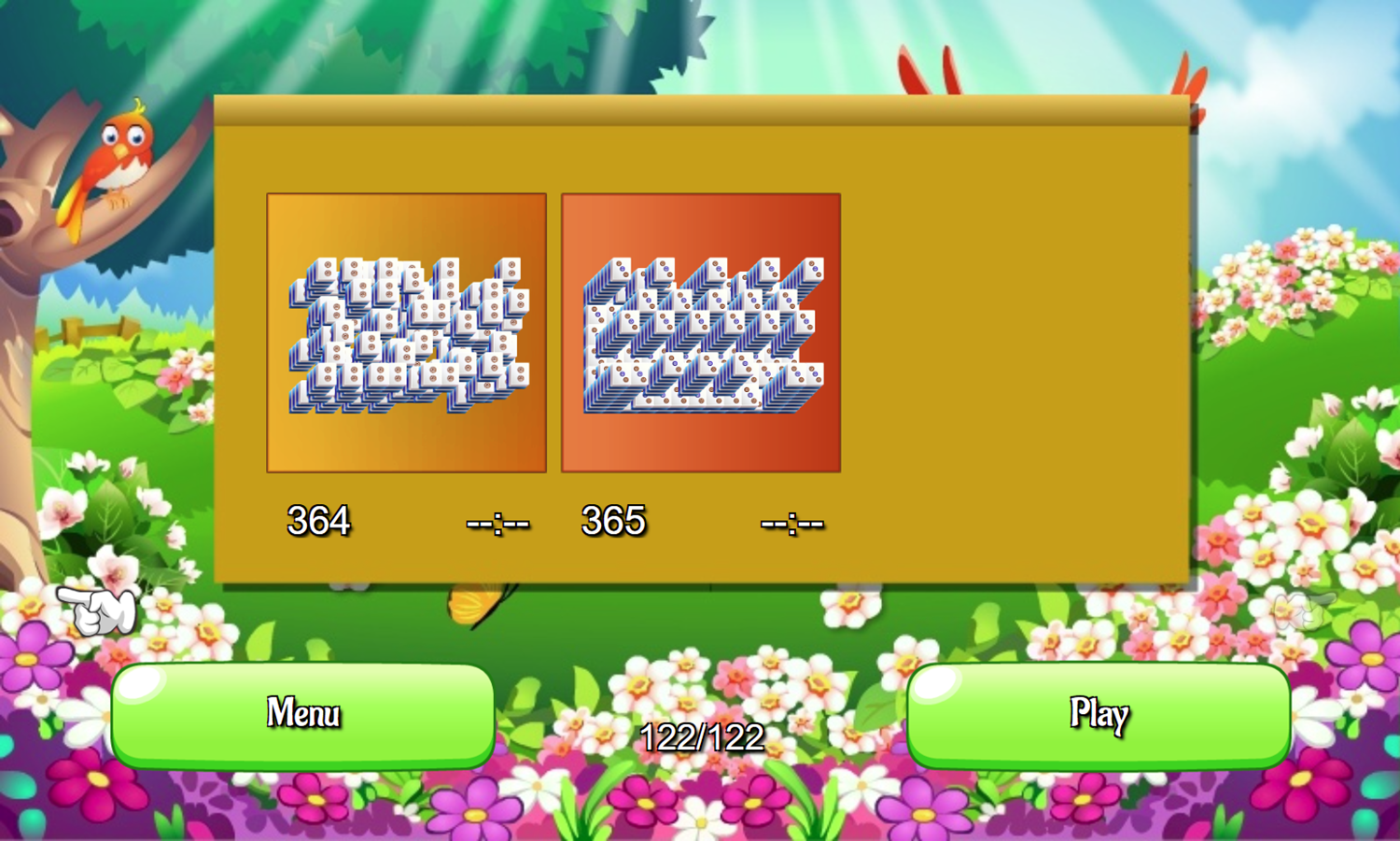 Mahjong Gardens 2 Game Layout Select Screen Screenshot.