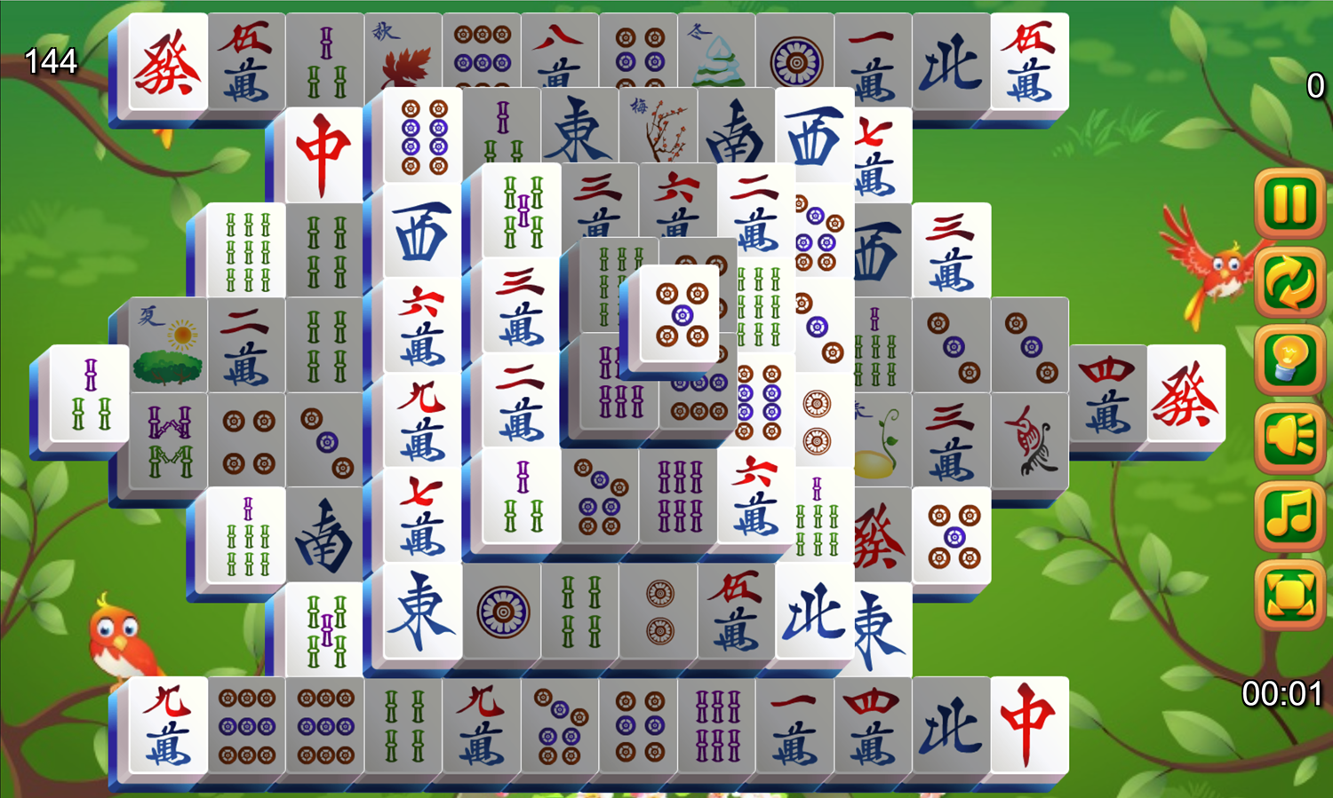 Mahjong Gardens Game Screenshot.
