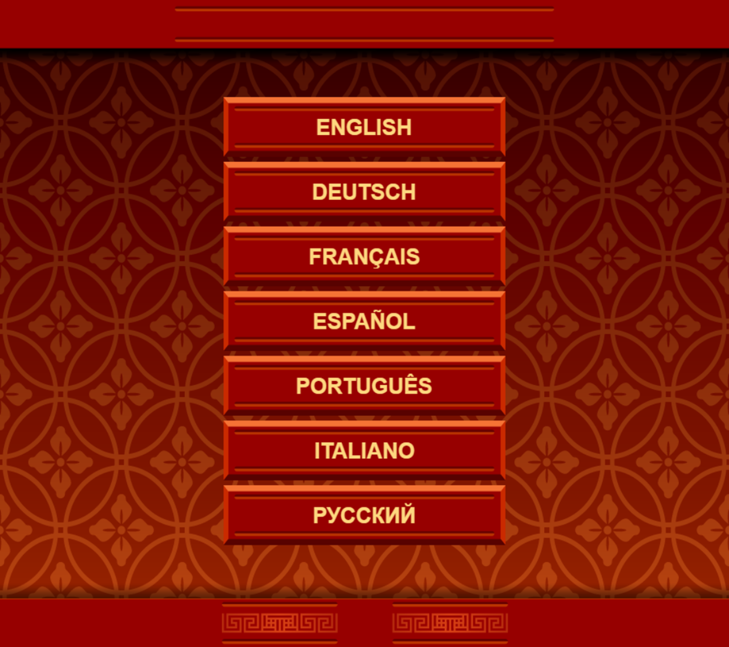 Mahjong Mania Game Languages Screenshot.