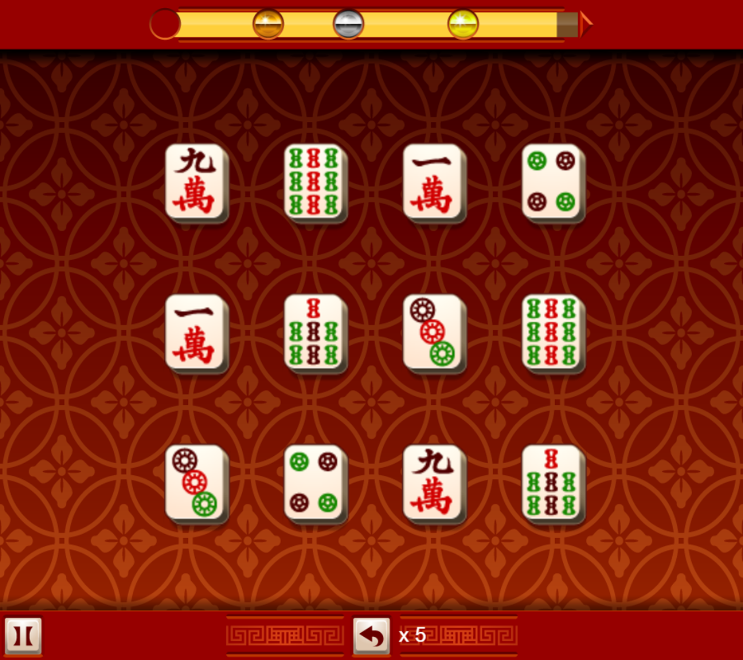 Mahjong Mania Game Level Start Screenshot.