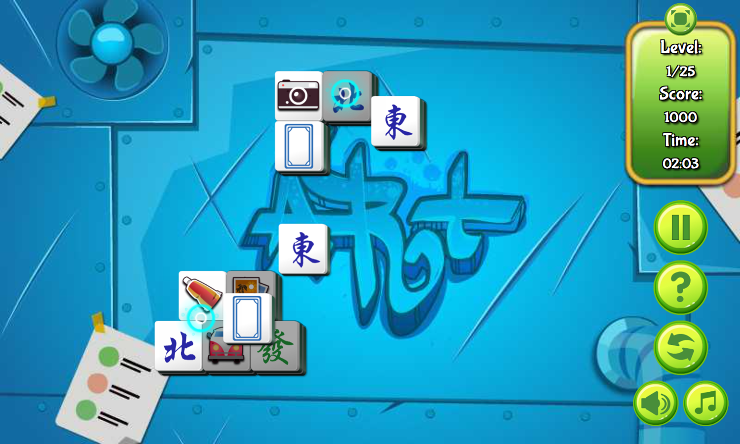 Mahjong Match Game Level Play Screenshot.