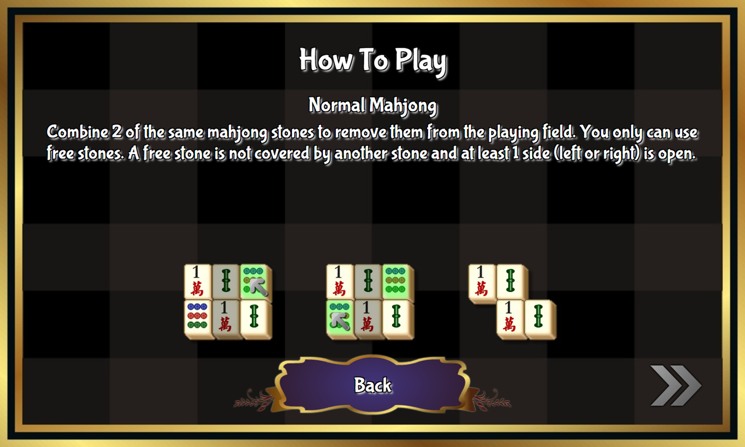 Mahjong Mix Game How To Play Screenshot.