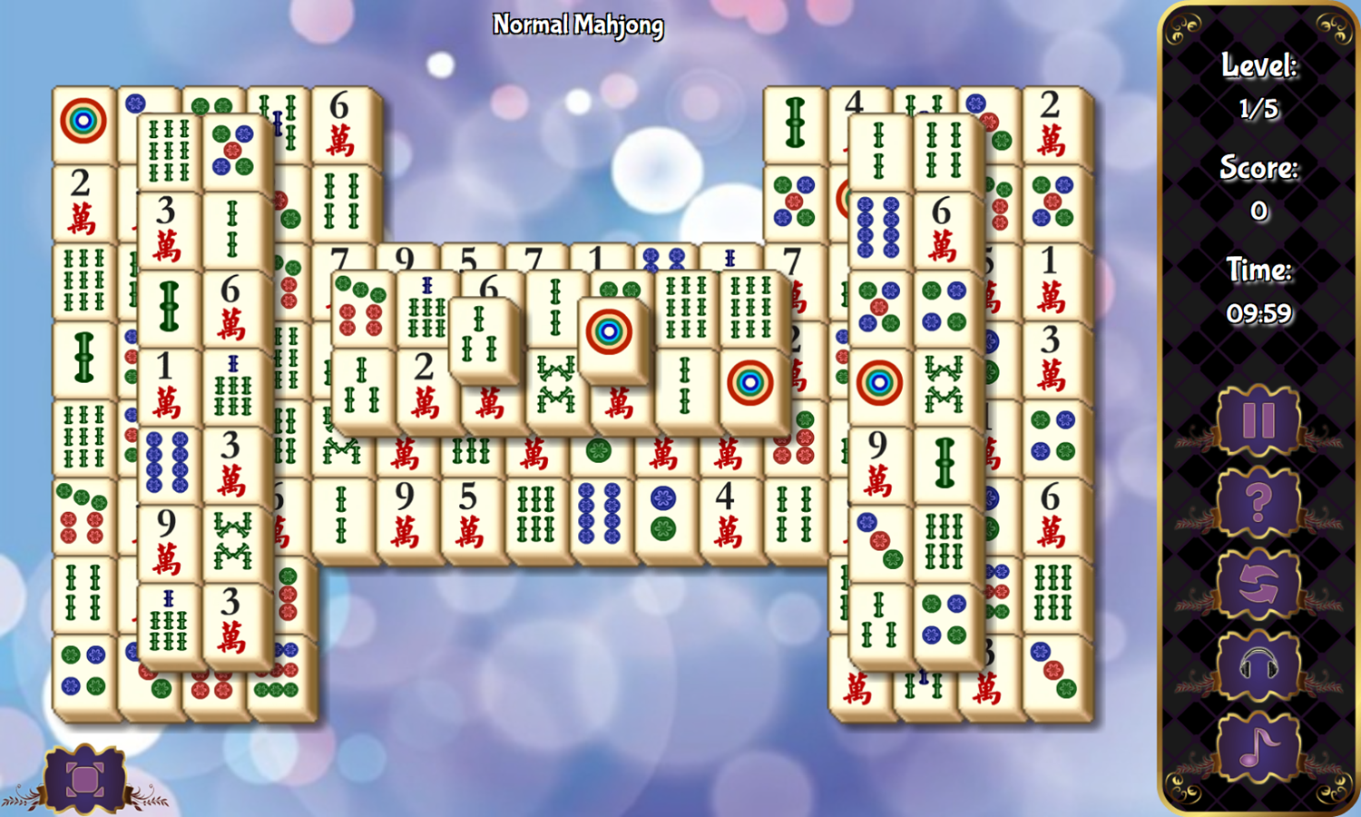 Mahjong Mix Game Level Start Screenshot.