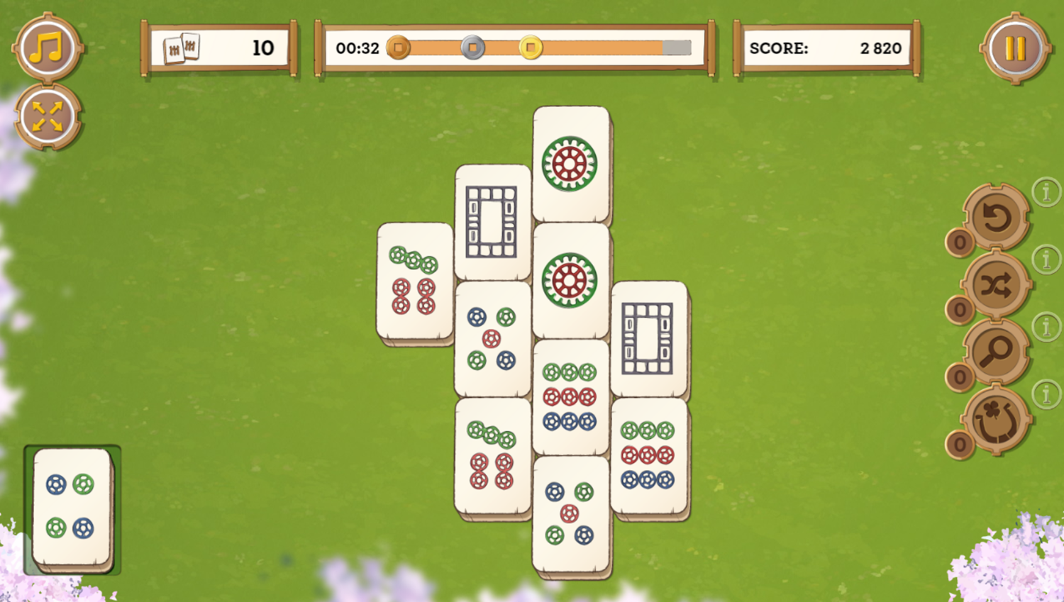 Mahjong Quest Game Play Screenshot.