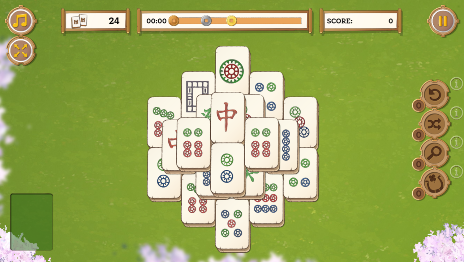 Mahjong Quest Game Start Screenshot.