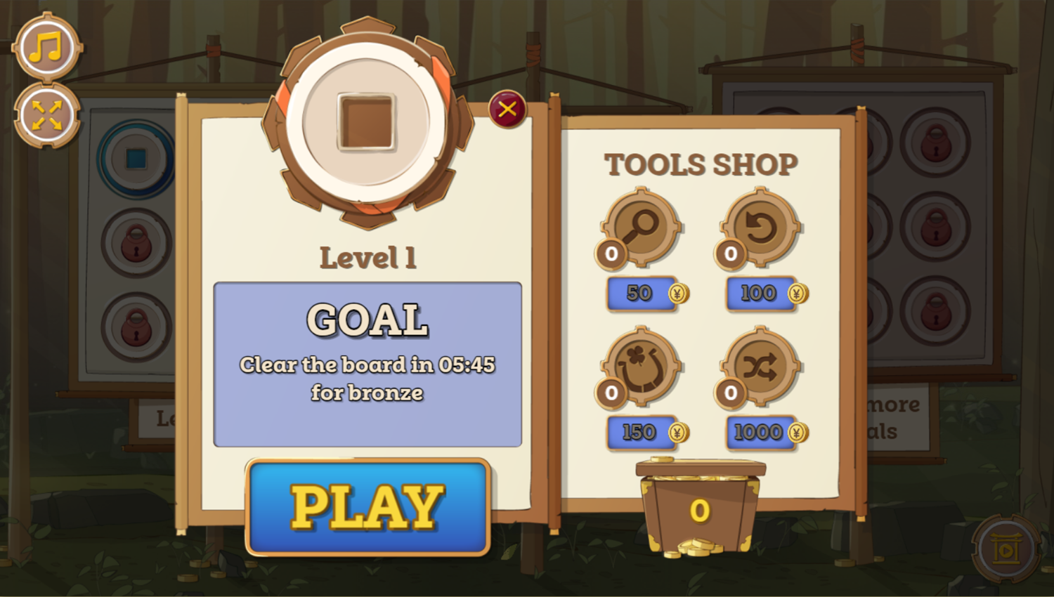 Mahjong Quest Game Level Goal Screenshot.
