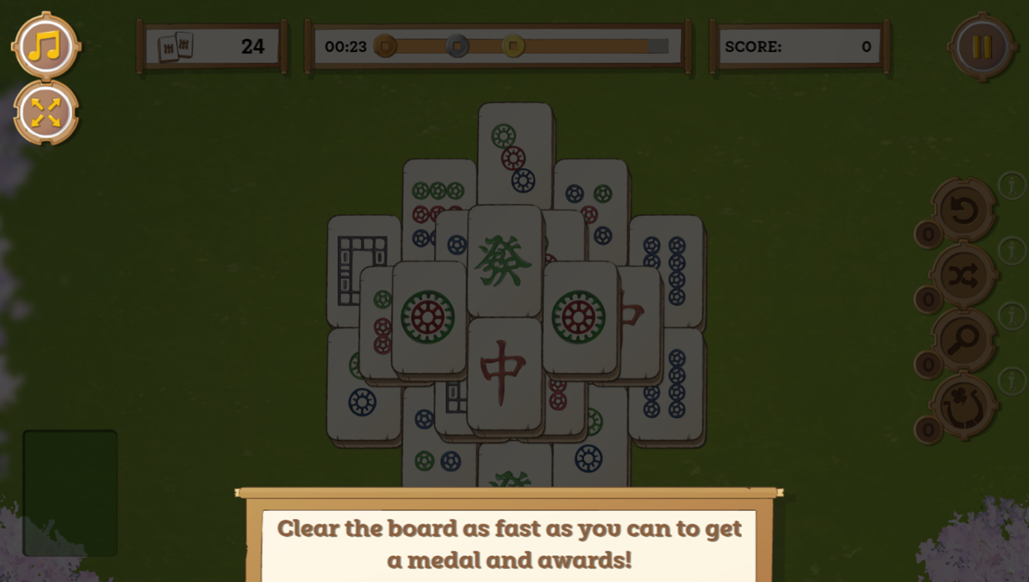 Mahjong Quest Game Play Tips Screenshot.