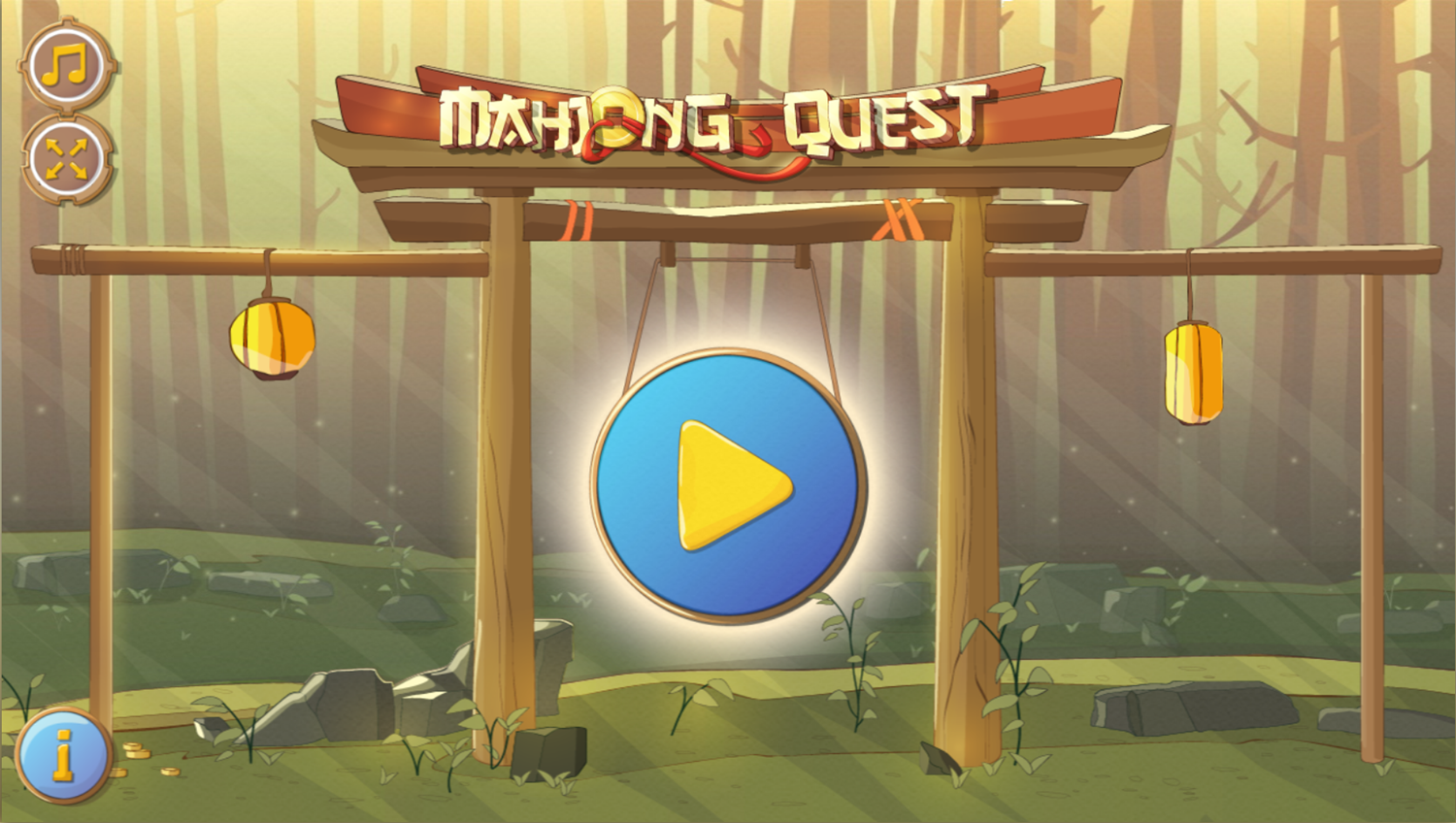 Mahjong Quest Game Welcome Screen Screenshot.
