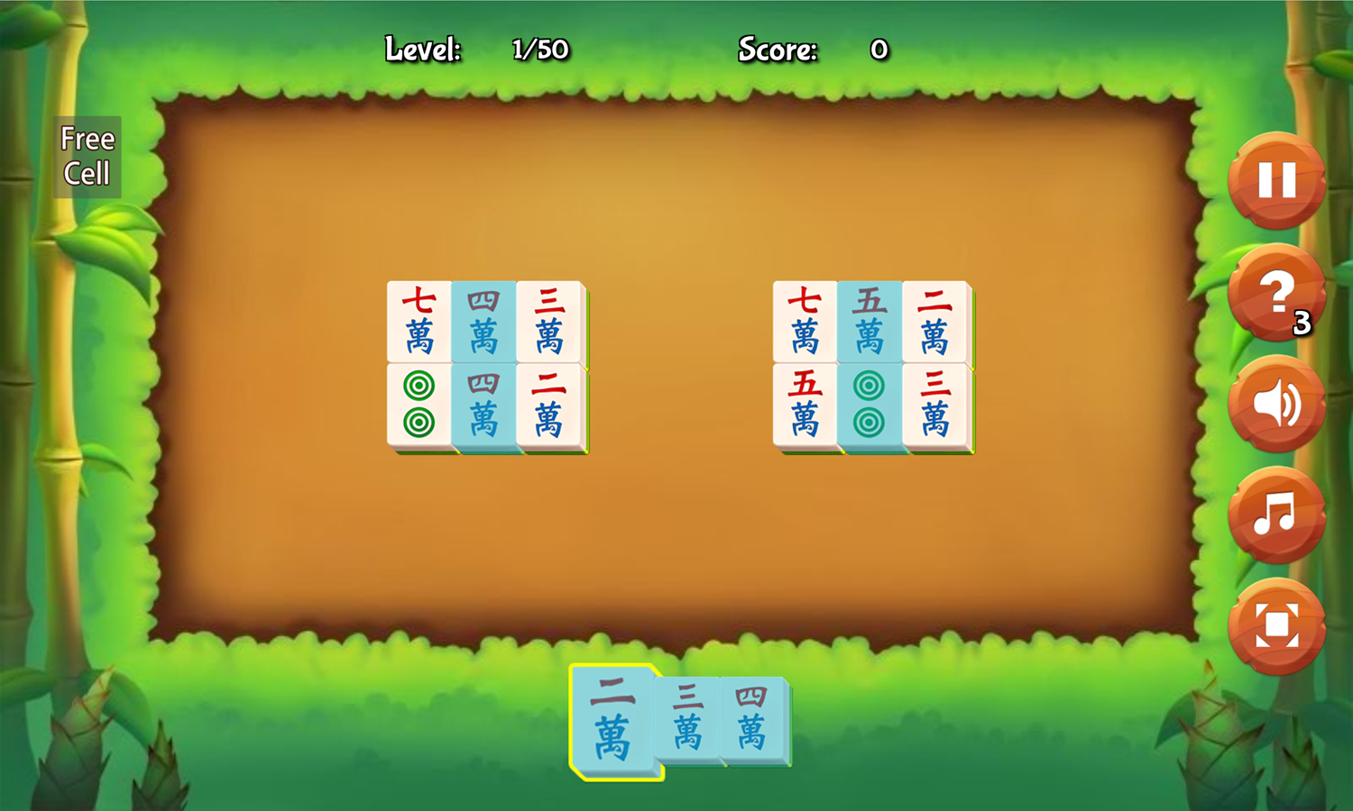 Mahjong Sequence Game Screenshot.
