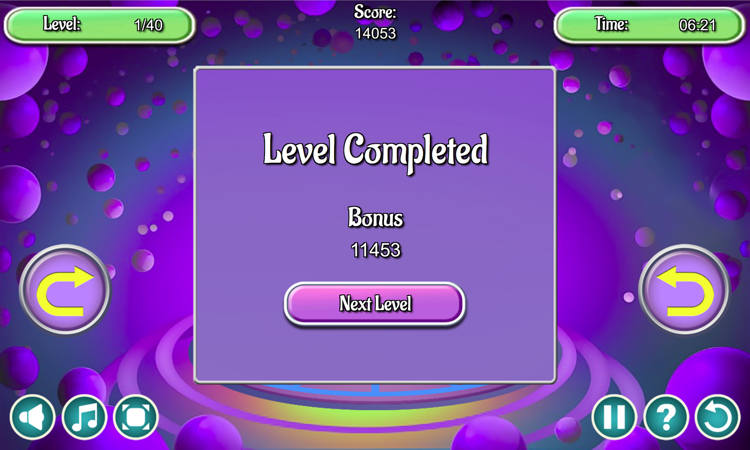 Mahjong Triple Dimensions Game Level Completed Screen Screenshot.