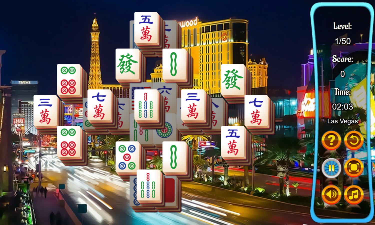 Mahjongg Journey Game Start Screenshot.