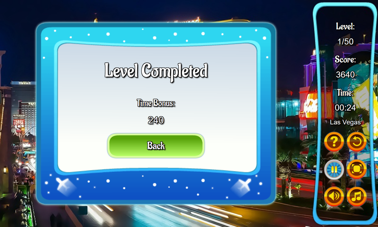 Mahjongg Journey Game Level Completed Screenshot.