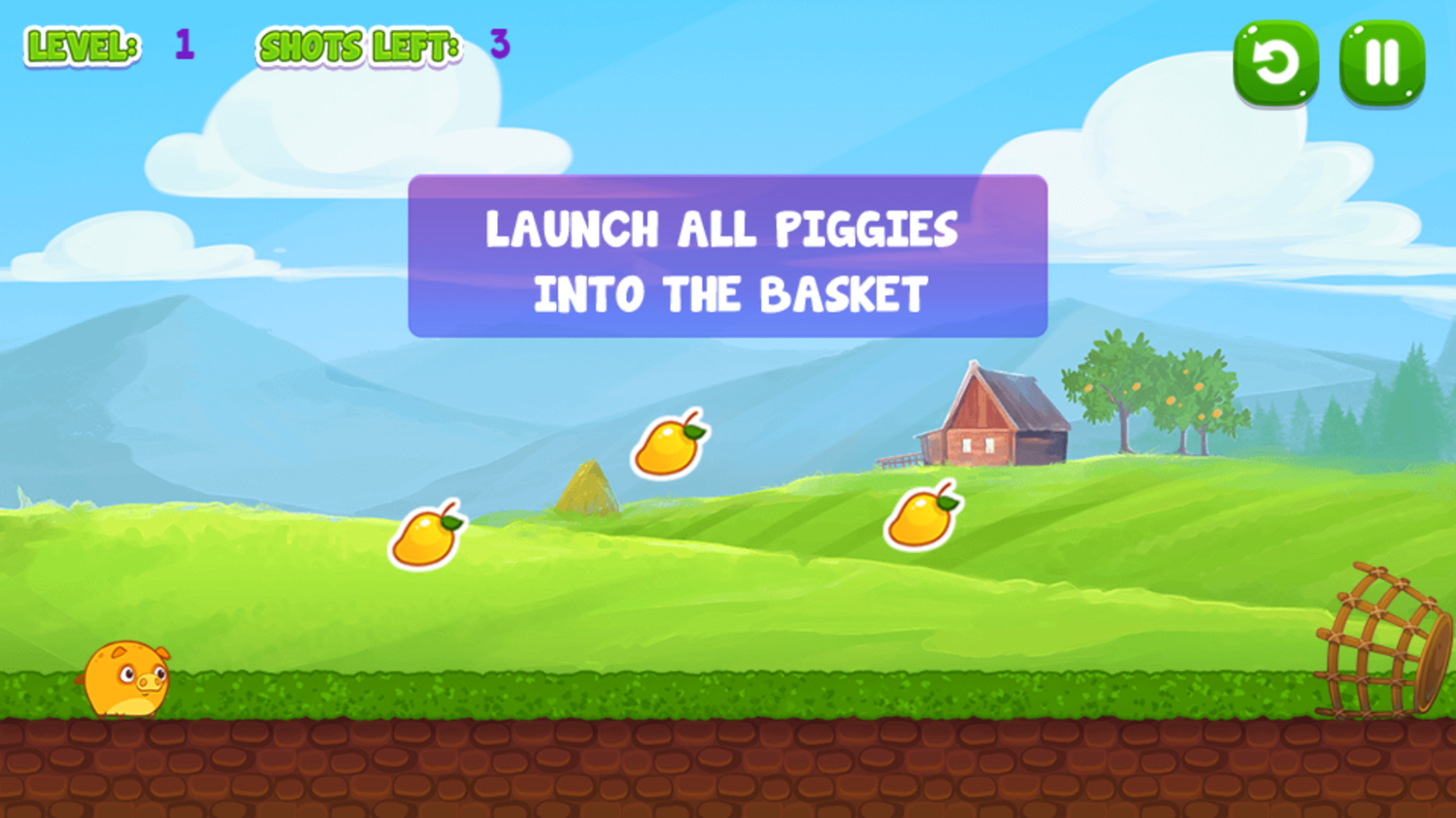 Mango Piggy Piggy Farm Harvest Game How To Play Screenshot.