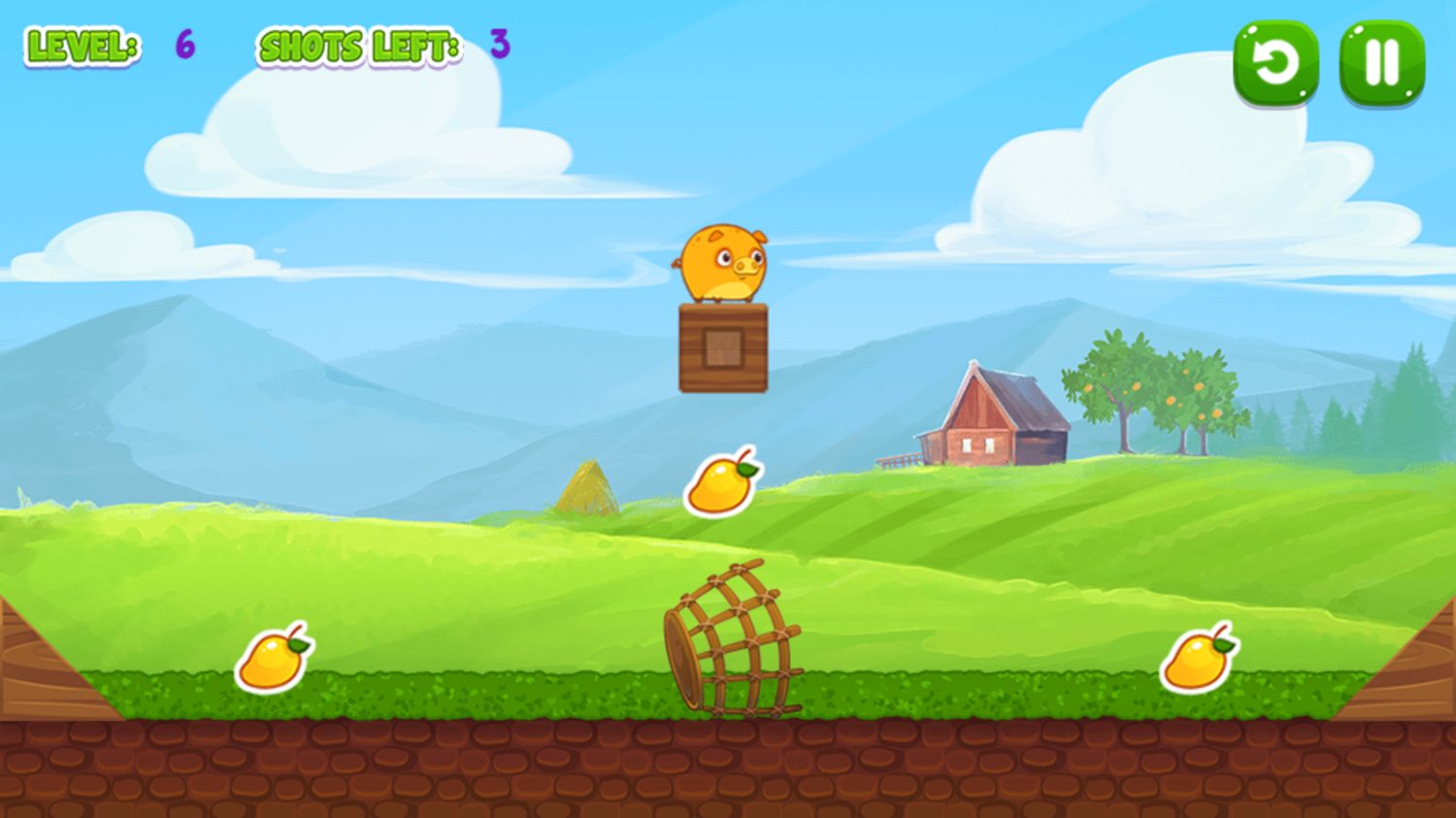 Mango Piggy Piggy Farm Harvest Game Level Progress Screenshot.