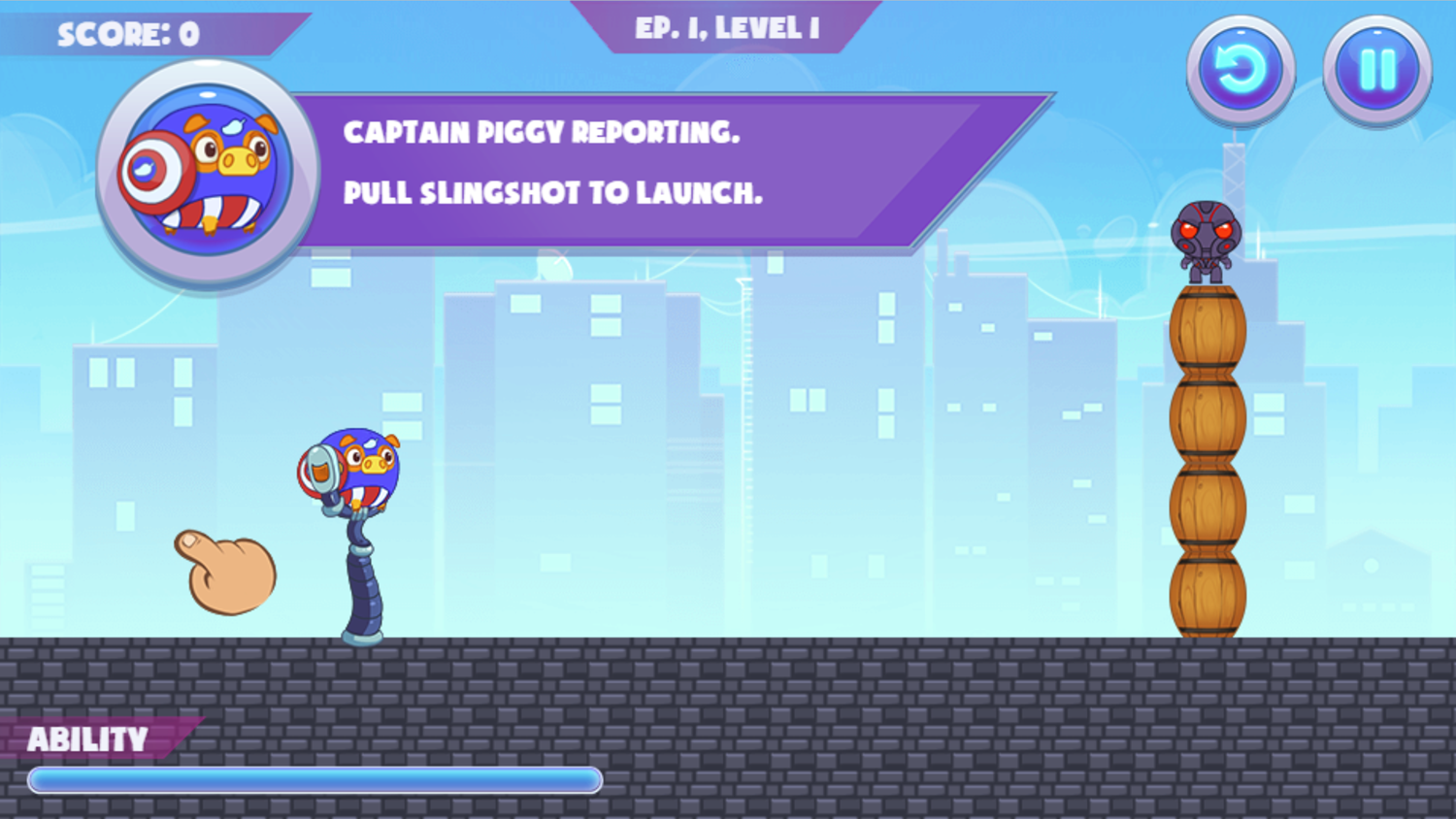 Mango Piggy Piggy Hero Game Screenshot.