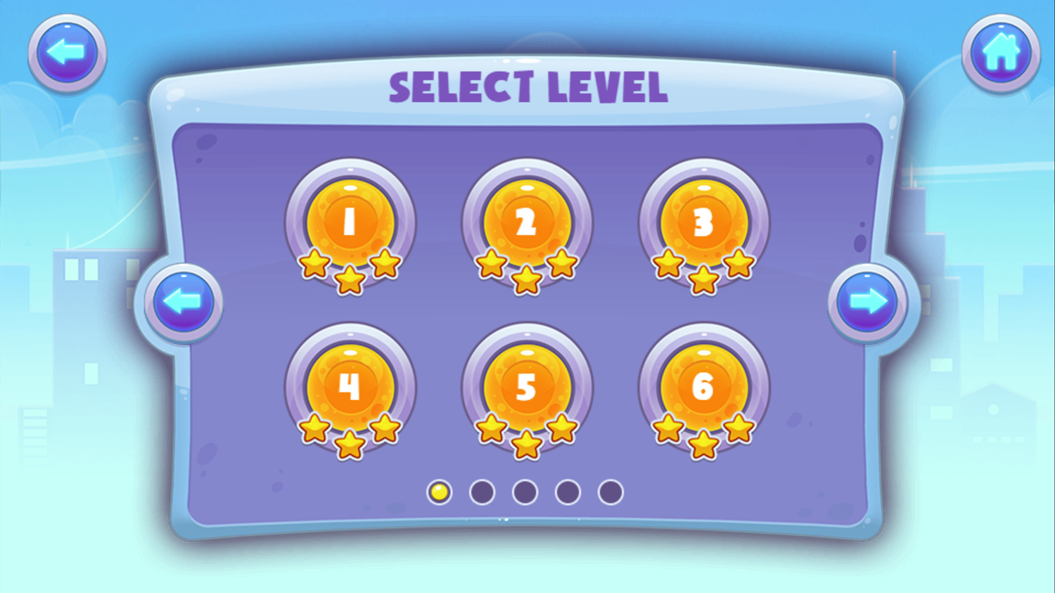 Mango Piggy Piggy Hero Game Level Select Screen Screenshot.