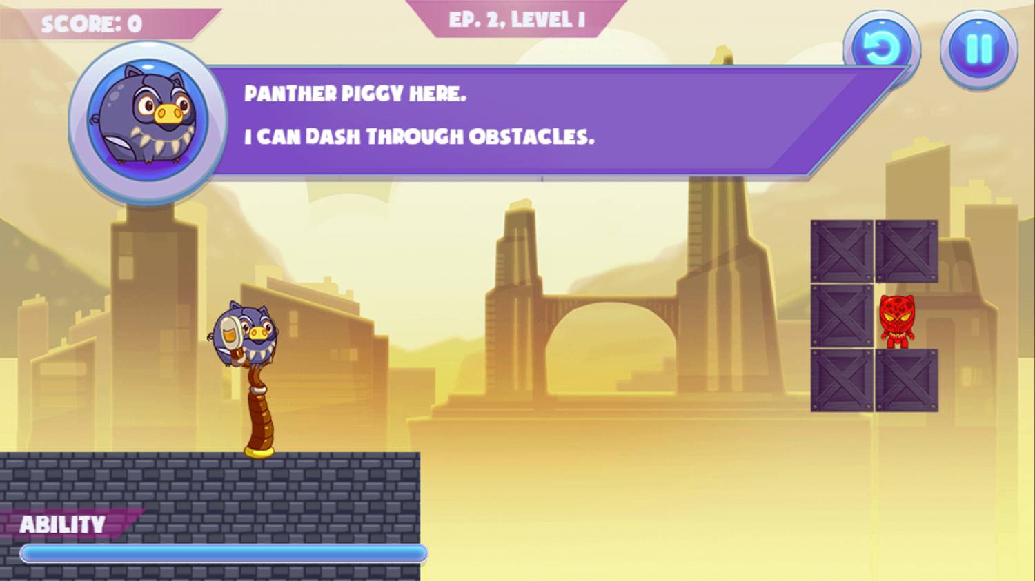 Mango Piggy Piggy Hero Game Panther Piggy Screenshot.